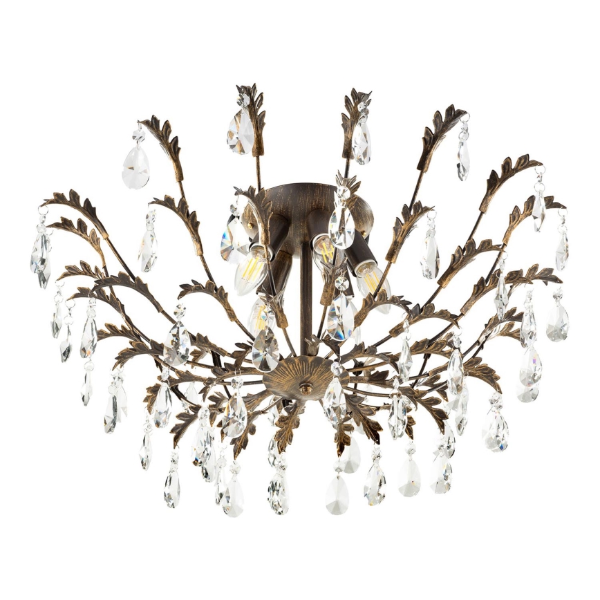 ONLI - Lámpara de techo TERESA 5xE14/6W/230V, acabado bronce