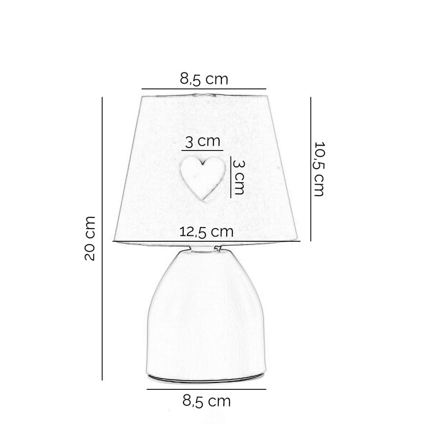 ONLI - Lámpara infantil TITTA 1xE14/6W/230V 20 cm blanca