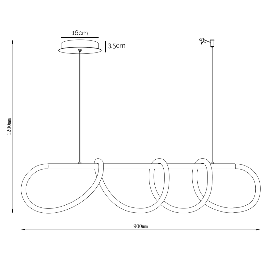 ONLI - Lámpara LED colgante AMANDA LED/40W/230V 4500K cromo mate