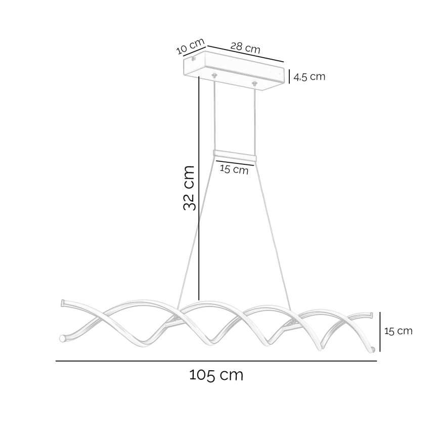 ONLI - Lámpara LED colgante DNA LED/24W/230V 4000K plata