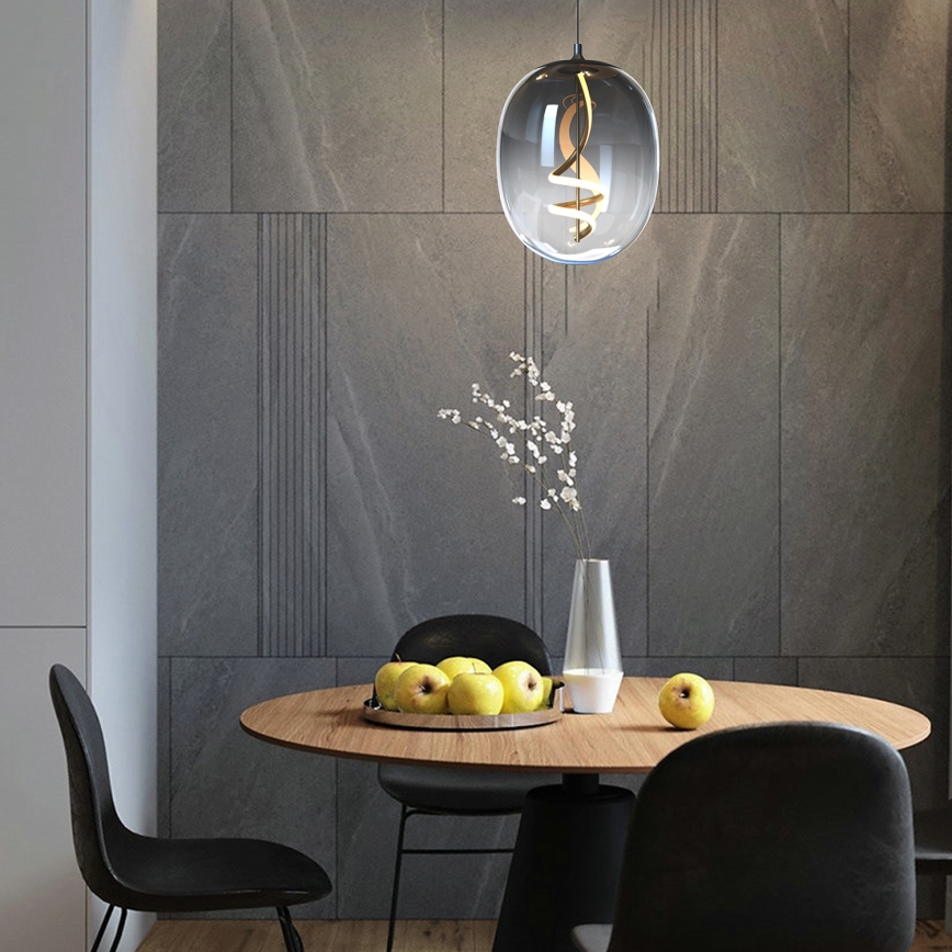 ONLI - Lámpara LED colgante LILLY LED/12W/230V 4000K negro