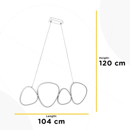ONLI - Lámpara LED colgante ROMEO LED/48W/230V 4000K blanco