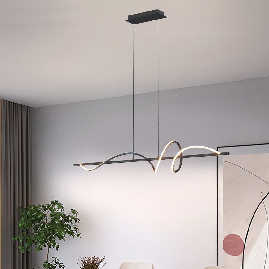 ONLI - Lámpara LED colgante TWIST LED/30W/230V 4000K negro