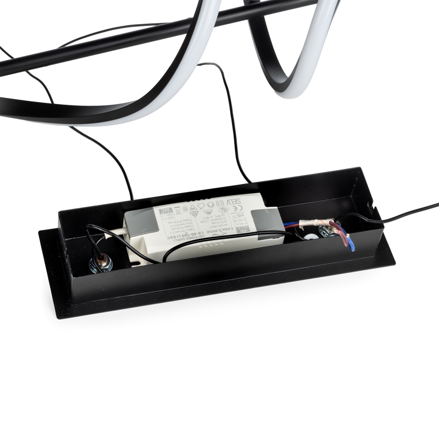 ONLI - Lámpara LED colgante TWIST LED/30W/230V 4000K negro