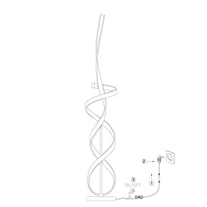 ONLI - Lámpara LED de pie KIRA LED/31W/230V 4000K dorado