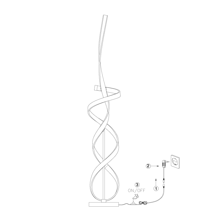 ONLI - Lámpara LED de pie KIRA LED/31W/230V 4000K dorado
