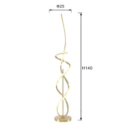ONLI - Lámpara LED de pie KIRA LED/31W/230V 4000K dorado