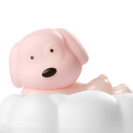 ONLI - LED Luz nocturna infantil recargable NUVOLINA LED/2,5W/5V 300 mAh perro/rosa
