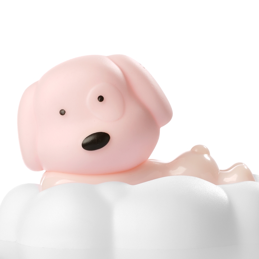 ONLI - LED Luz nocturna infantil recargable NUVOLINA LED/2,5W/5V 300 mAh perro/rosa