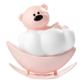 ONLI - Luz nocturna recargable LED para niños NUVOLINA LED/2,5W/5V 300 mAh oso/rosa