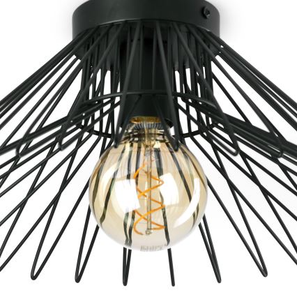 ONLI - Plafón DUCCIO 1xE27/22W/230V diá. 40 cm negro