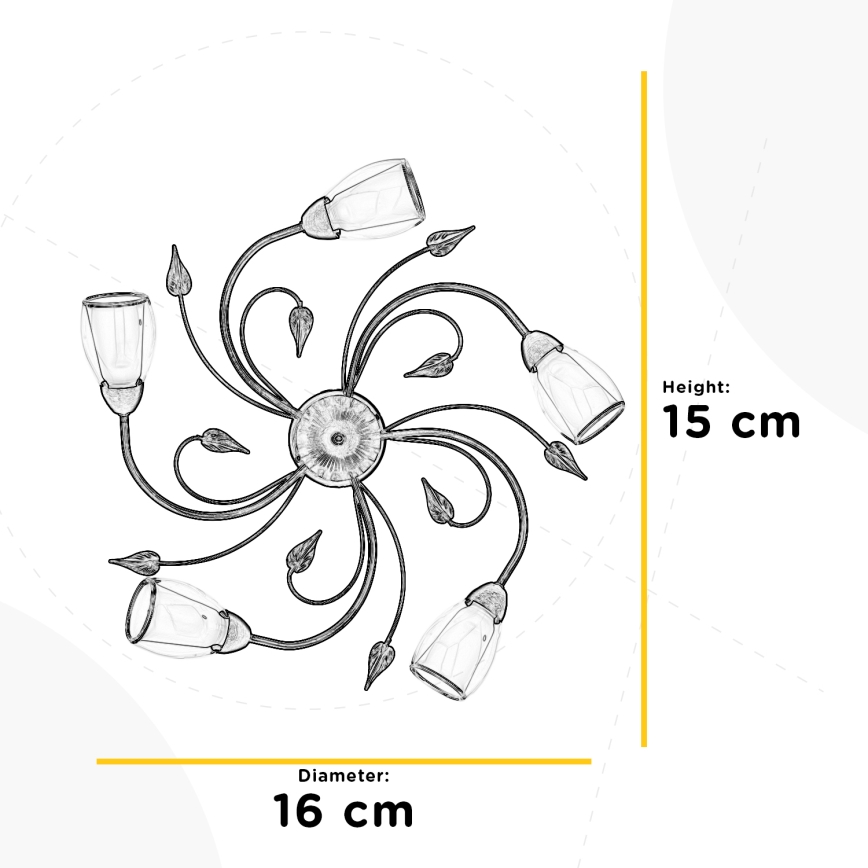 ONLI - Plafón LILIANA 5xE14/6W/230V