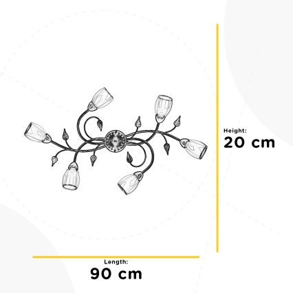 ONLI - Plafón LILIANA 6xE14/6W/230V