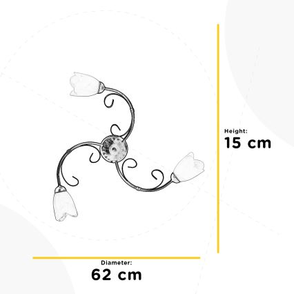 ONLI - Plafón ODINO 3xE14/6W/230V
