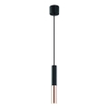 Open Design OR80827 - Lámpara colgante con cable SLIMI 1xG9/3,5W/230V negro/oro rosa