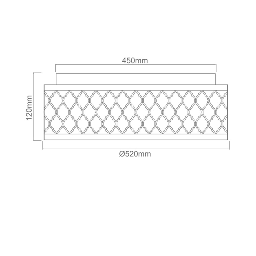 Open Design OR81008 - Lámpara de techo CAVALLI 3xE27/15W/230V Ø 52 cm cromo brillante