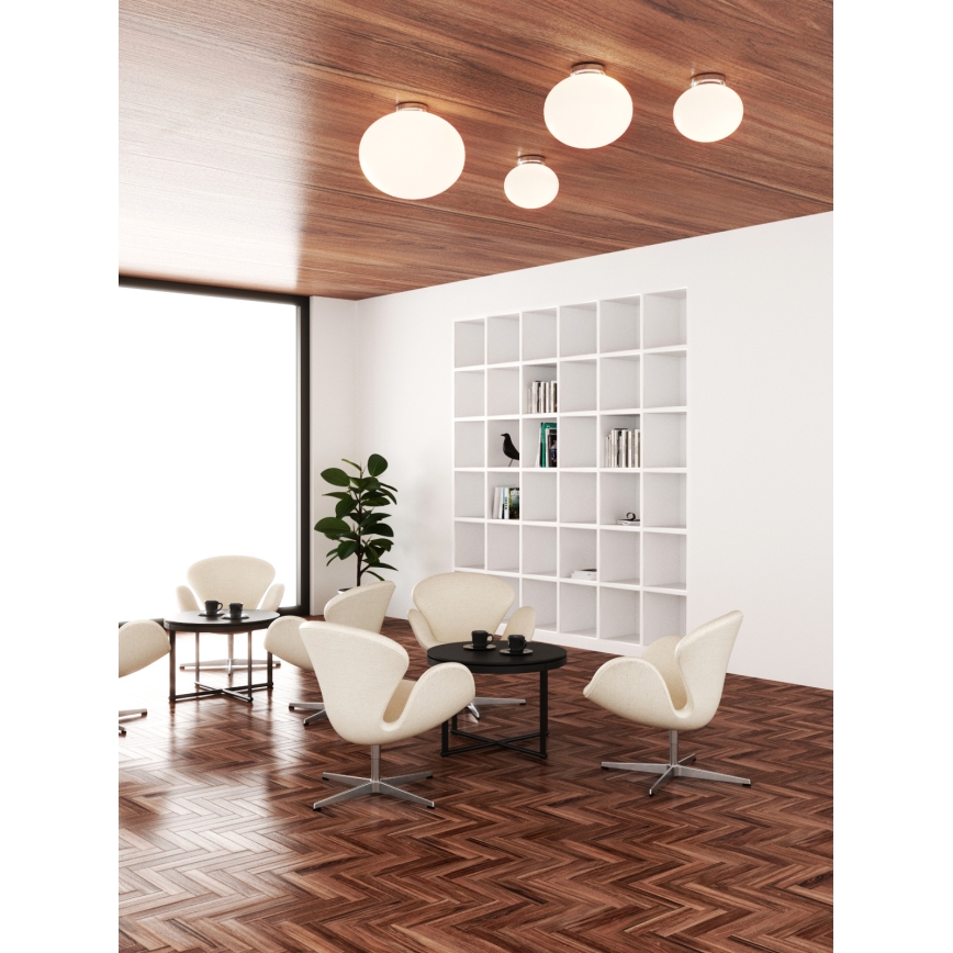 Open Design OR81152 - Lámpara de techo PALLA 1xE27/12W/230V Ø 30 cm cromo brillante