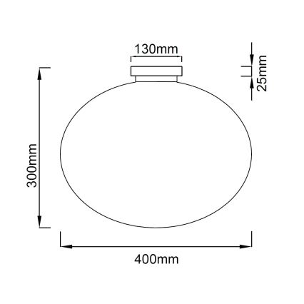 Open Design OR81169 - Lámpara de techo PALLA 1xE27/12W/230V Ø 40 cm cromo brillante