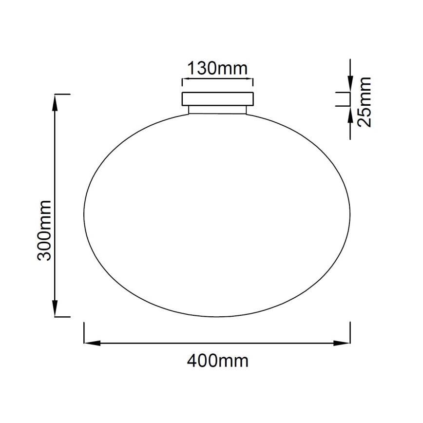 Open Design OR81169 - Lámpara de techo PALLA 1xE27/12W/230V Ø 40 cm cromo brillante
