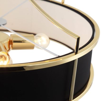 Open Design OR84146 - Lámpara colgante con varilla STANZA 4xE27/15W/230V Ø 55 cm dorado/negro