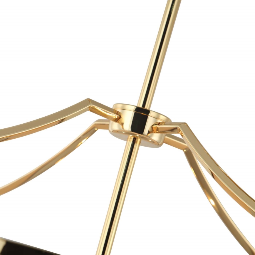 Open Design OR84146 - Lámpara colgante con varilla STANZA 4xE27/15W/230V Ø 55 cm dorado/negro