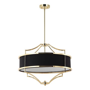 Open Design OR84160 - Lámpara de techo con varilla STESSO 4xE27/15W/230V Ø 55 cm oro/negro
