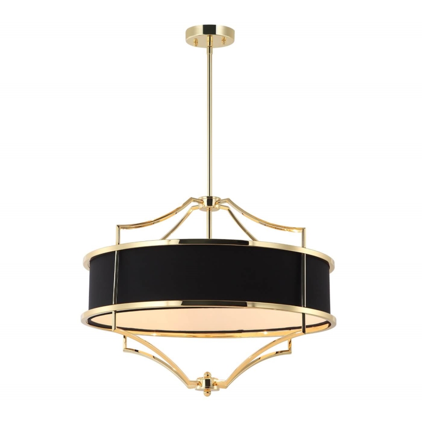 Open Design OR84160 - Lámpara de techo con varilla STESSO 4xE27/15W/230V Ø 55 cm oro/negro