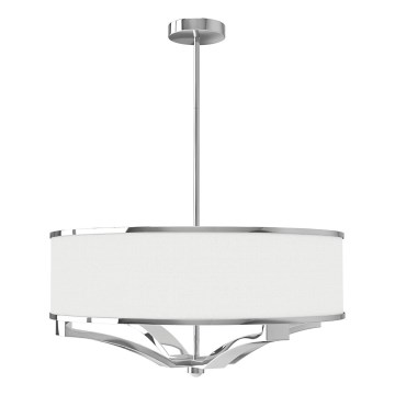 Open Design OR84801 - Lámpara colgante con varilla GERDO 4xE27/12W/230V cromo brillante/blanco