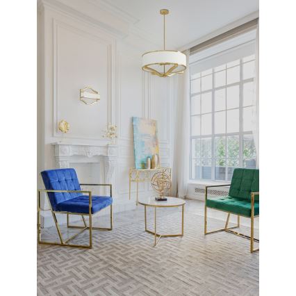 Open Design OR84825 - Lámpara colgante con varilla GERDO 4xE27/12W/230V dorada/blanca