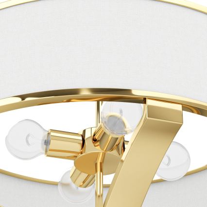 Open Design OR84825 - Lámpara colgante con varilla GERDO 4xE27/12W/230V dorada/blanca