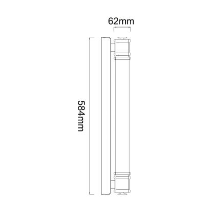 Open Design OR85259 - Aplique LED para espejo de baño OMI, 13 W, 230 V, 58 cm, IP44, latón