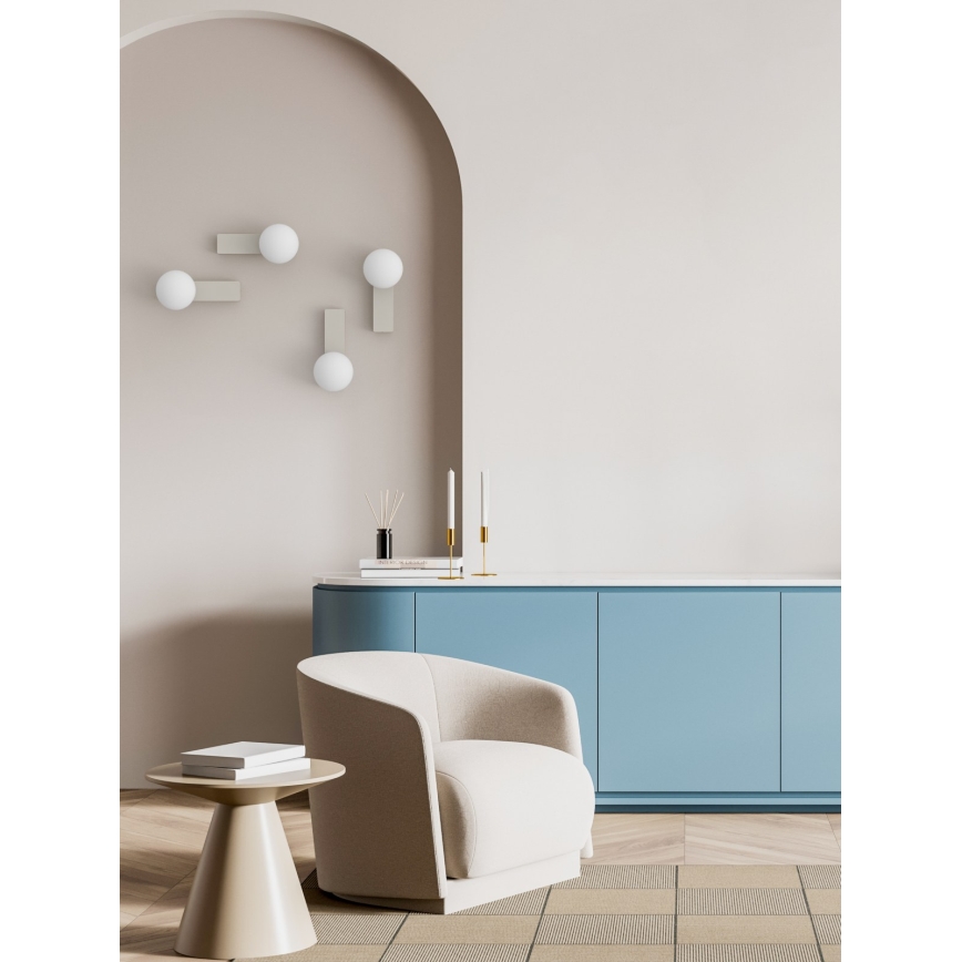 Open Design OR85549 - Aplique de pared para baño BOLETTA 1xG9/8W/230V IP44 beige