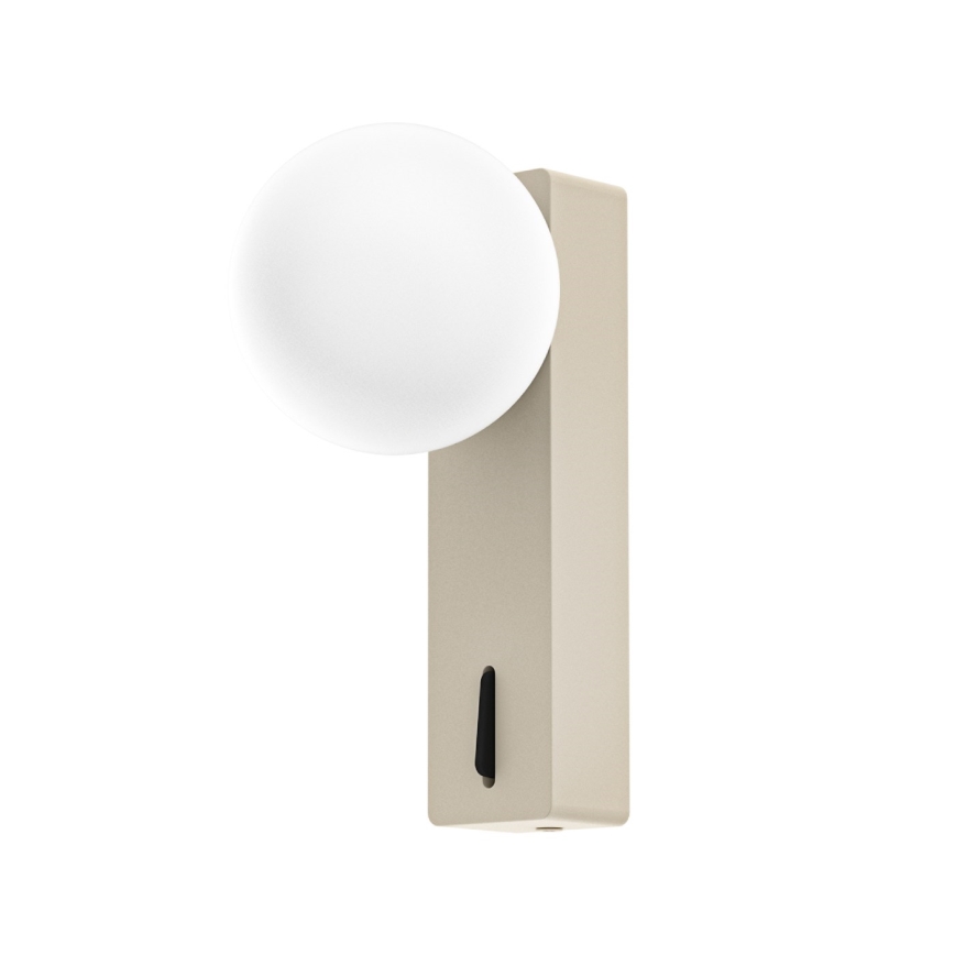 Open Design OR85587 - Aplique de pared BOLETTA 1xG9/8W/230V beige