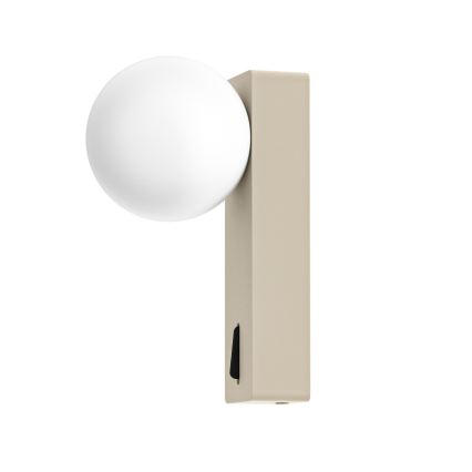 Open Design OR85587 - Aplique de pared BOLETTA 1xG9/8W/230V beige