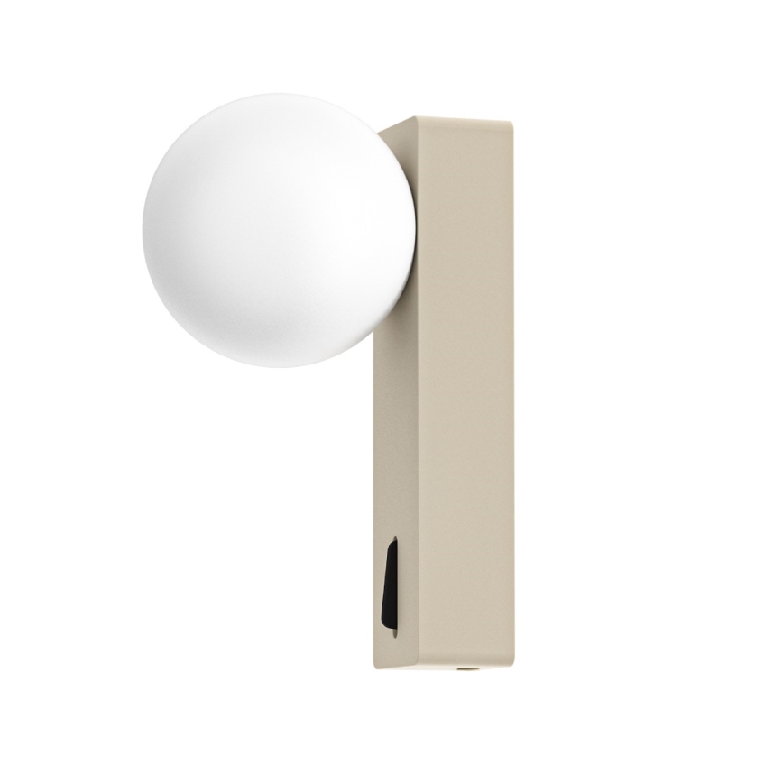 Open Design OR85587 - Aplique de pared BOLETTA 1xG9/8W/230V beige