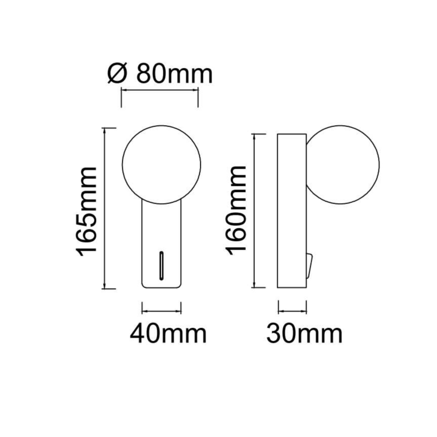 Open Design OR85587 - Aplique de pared BOLETTA 1xG9/8W/230V beige