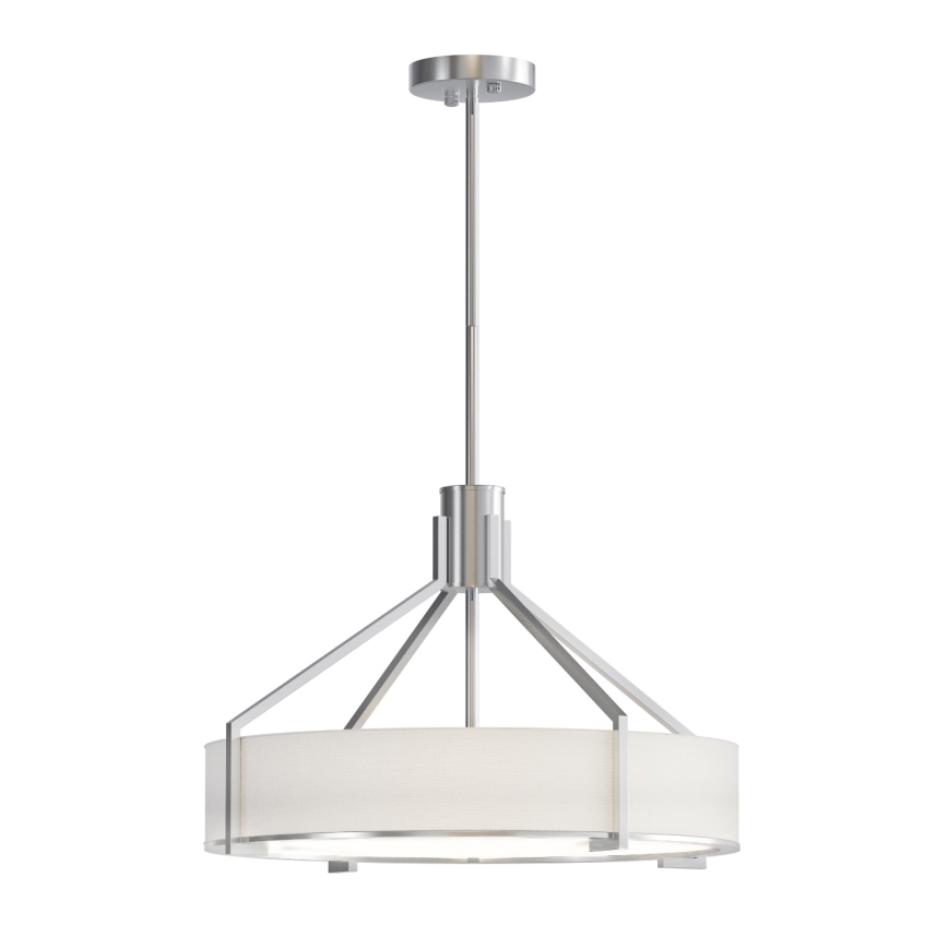 Open Design OR85624 - Lámpara de techo con varilla DORETTO 4xE27/15W/230V, diámetro 50 cm, cromo mate/blanco