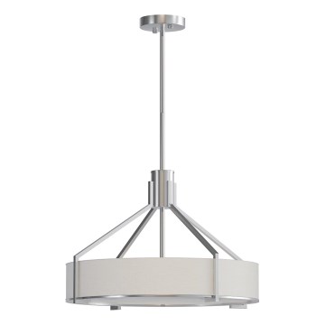 Open Design OR85624 - Lámpara de techo con varilla DORETTO 4xE27/15W/230V, diámetro 50 cm, cromo mate/blanco