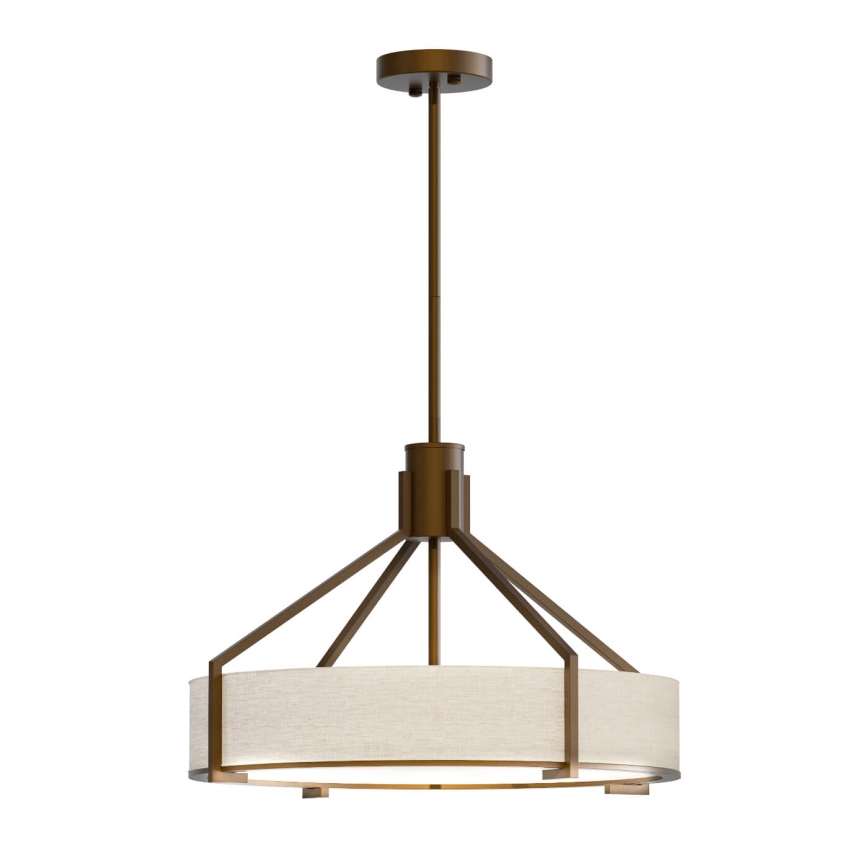 Open Design OR85648 - Lámpara colgante en varilla DORETTO 4xE27/15W/230V Ø 50 cm marrón/beige