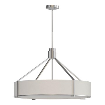 Open Design OR85655 - Lámpara colgante con barra DORETTO 6xE27/15W/230V Ø 70 cm cromo mate/blanco