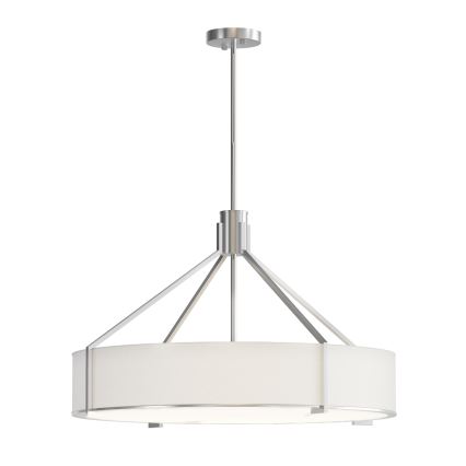 Open Design OR85655 - Lámpara colgante con barra DORETTO 6xE27/15W/230V Ø 70 cm cromo mate/blanco