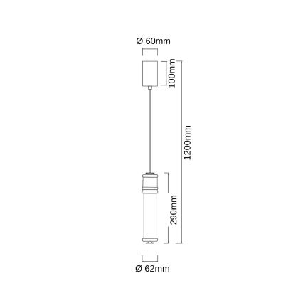 Open Design OR85730 - Lámpara colgante de cable LED OMI LED/10W/230V cromo brillante