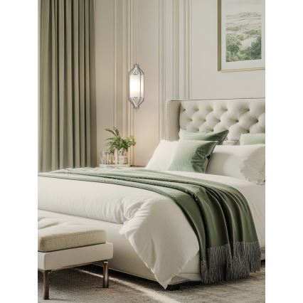 Open Design OR85853 - Lámpara de techo con varilla ZUNDO 1xE27/15W/230V cromo mate/blanco