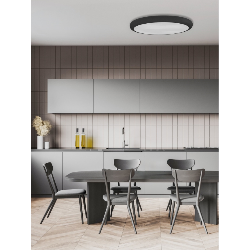 Open Design OR86232 - Plafón de techo LED PIATTO LED/55W/230V 3000/4500/6500K Ø 60 cm negro