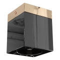 Open Design OR86300 - Foco CUBO 1xG9/8W/230V negro/oro rosa