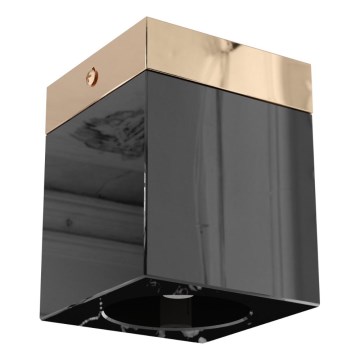 Open Design OR86300 - Foco CUBO 1xG9/8W/230V negro/oro rosa