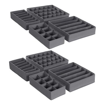 Organizador de ropa interior para cajón GRANT, gris