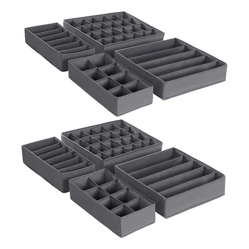 Organizador de ropa interior para cajón GRANT, gris