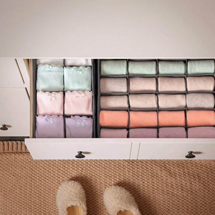 Organizador de ropa interior para cajón GRANT, gris