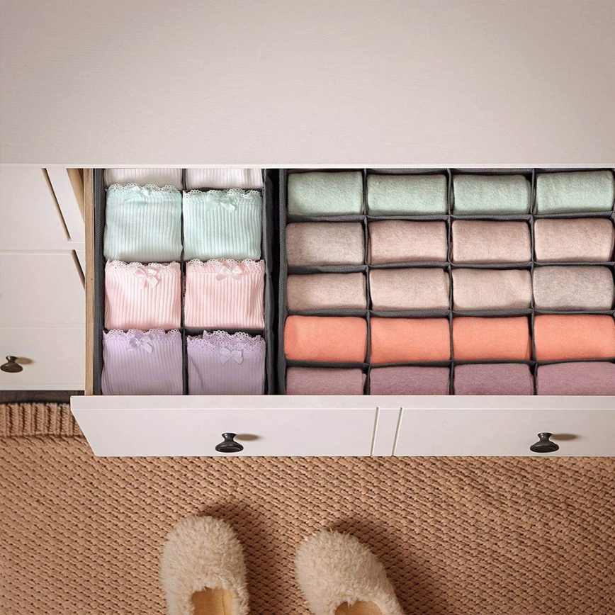 Organizador de ropa interior para cajón GRANT, gris